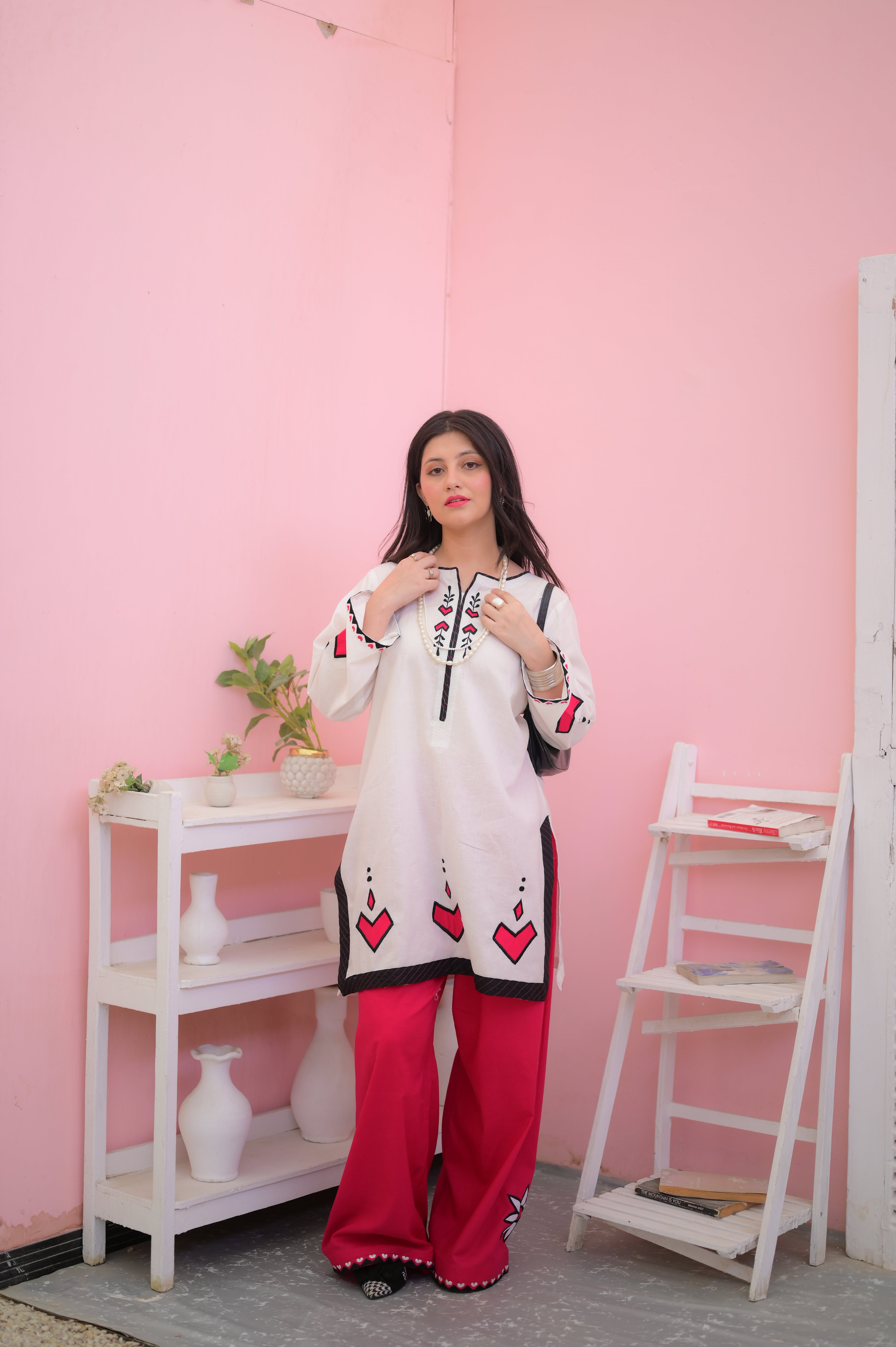 Embroidered Block Heart