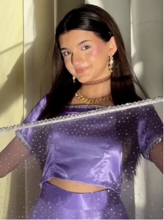 Purple Lehnga Customisable